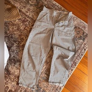 GAP Railroad Striped Barrel Pants
